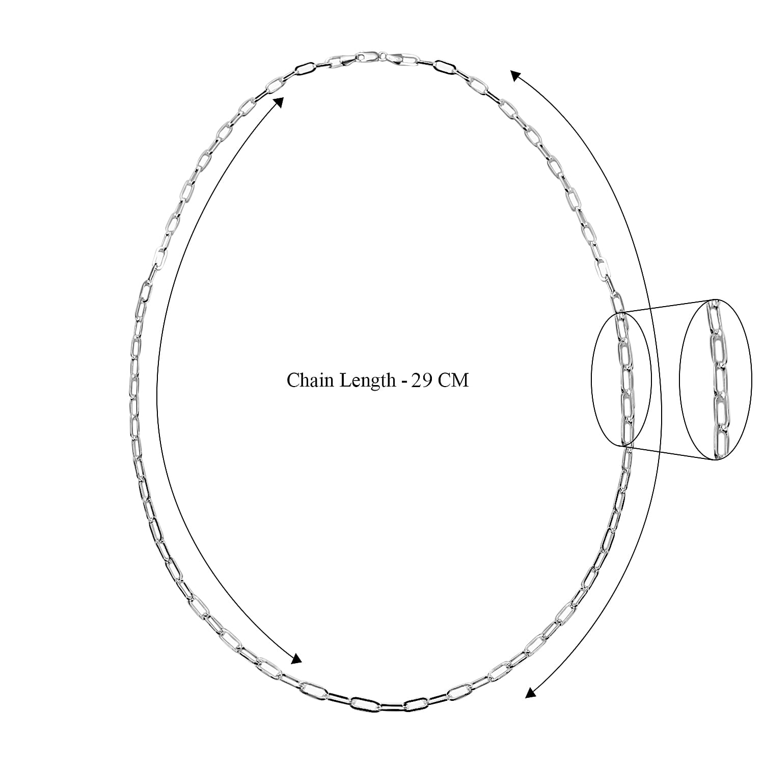 Sterling Silver Chain (Size - 30) with Lobster Clasp, Silver Wt. 20.80 Gms