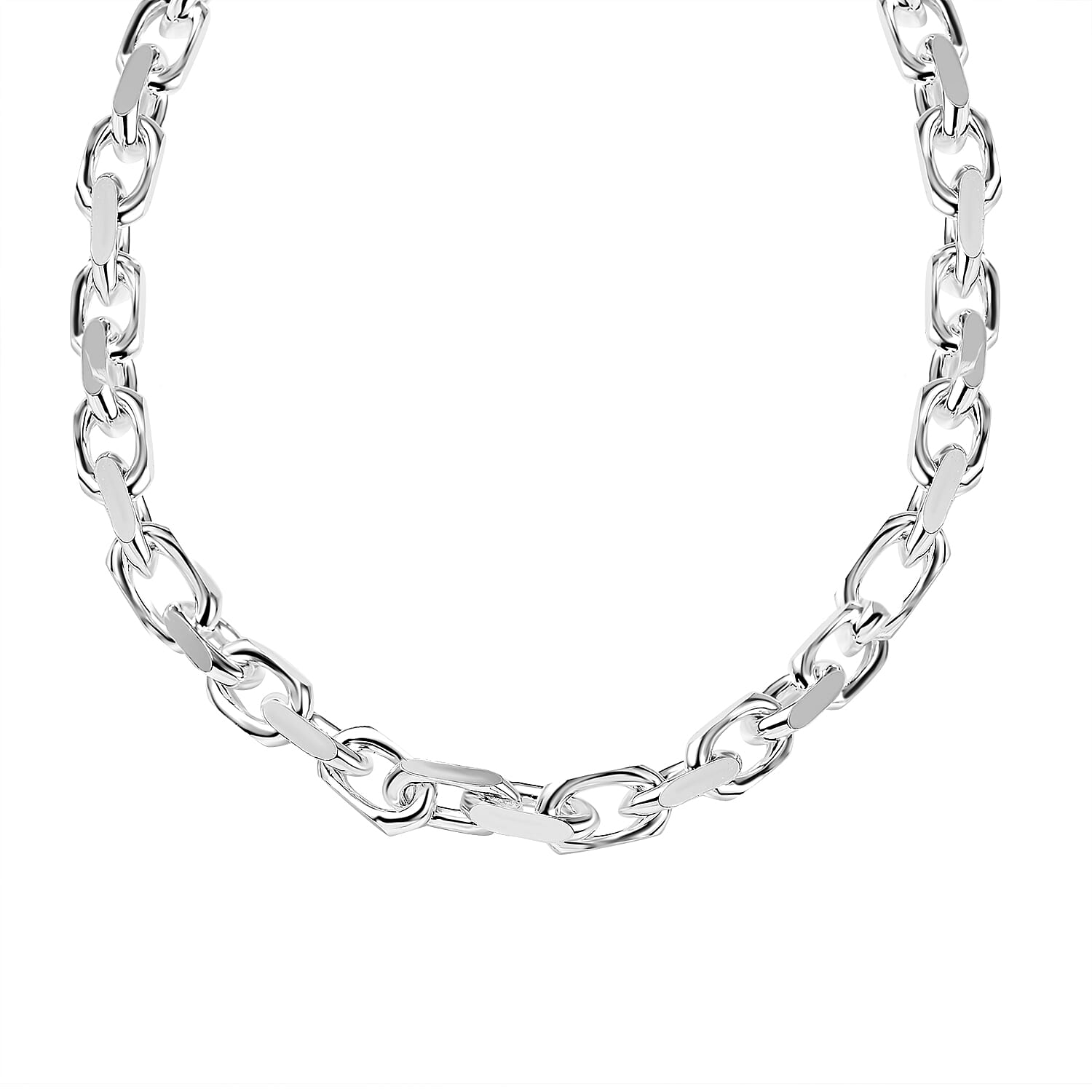 Sterling silver sale rolo necklace