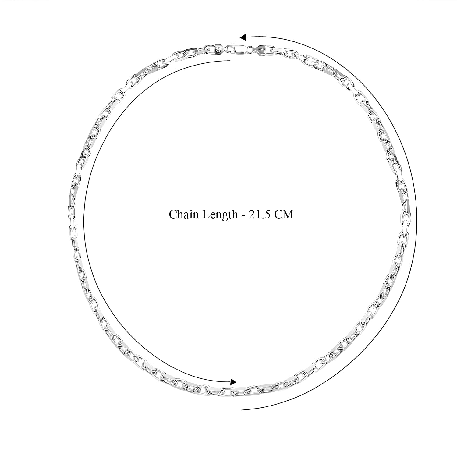 Italian Closeout Deal - Sterling Silver Rolo Necklace (Size - 24), Silver Wt. 50.25 Gms