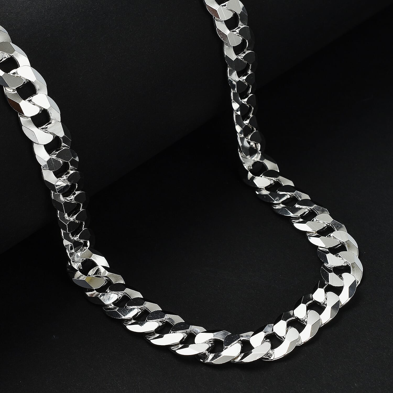 Italian Fine Jewllery - Sterling Silver Curb Necklace (Size - 22), Silver Wt. 72.00 Gms