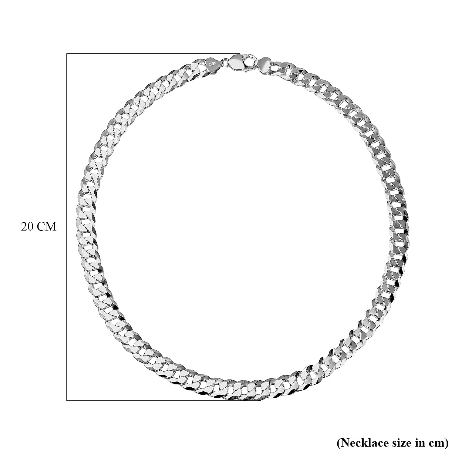 Italian Fine Jewllery - Sterling Silver Curb Necklace (Size - 22), Silver Wt. 72.00 Gms