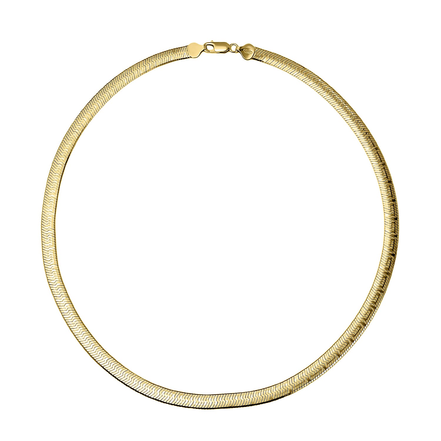 Vegas Close Out Deal - Sterling Silver Greek Key Herringbone Necklace (Size - 20), Silver Wt. 24.00 Gms