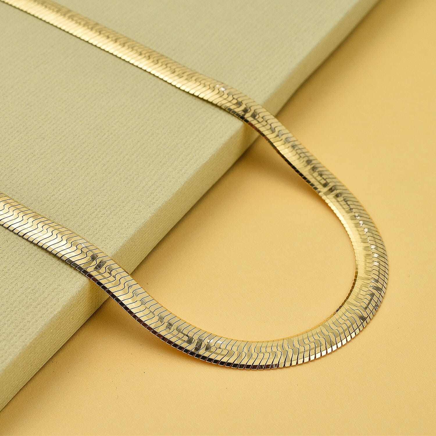 Vegas Close Out Deal - Sterling Silver Greek Key Herringbone Necklace (Size - 20), Silver Wt. 24.00 Gms