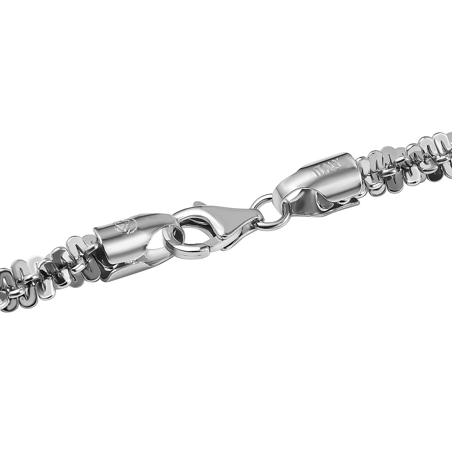 Italian Made - Sterling Silver Twisted Diamond Cut Margarita Necklace (Size - 30), Silver Wt. 50.60 Gms