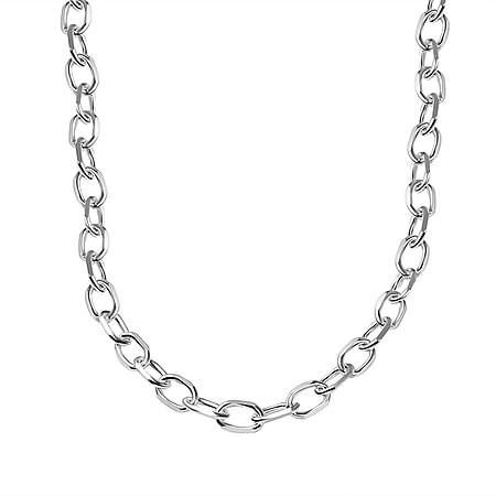 Italian Closeout Cable Necklace in Sterling Silver (Size - 20), Silver Wt 15.50 GM