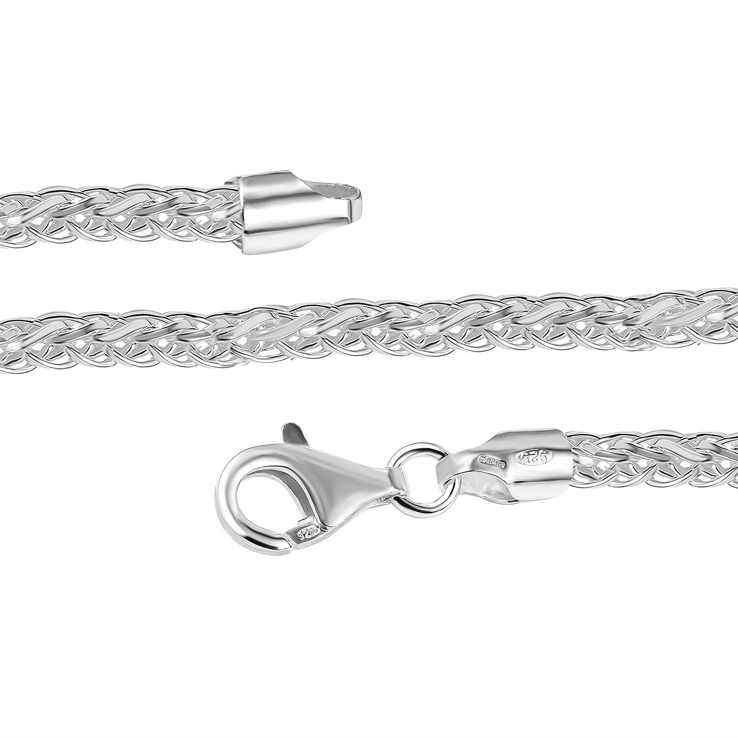 JCK Vegas - Sterling Silver Spiga Necklace (Size - 22), Silver Wt. 32.50 Gms 1 Troy Ounce