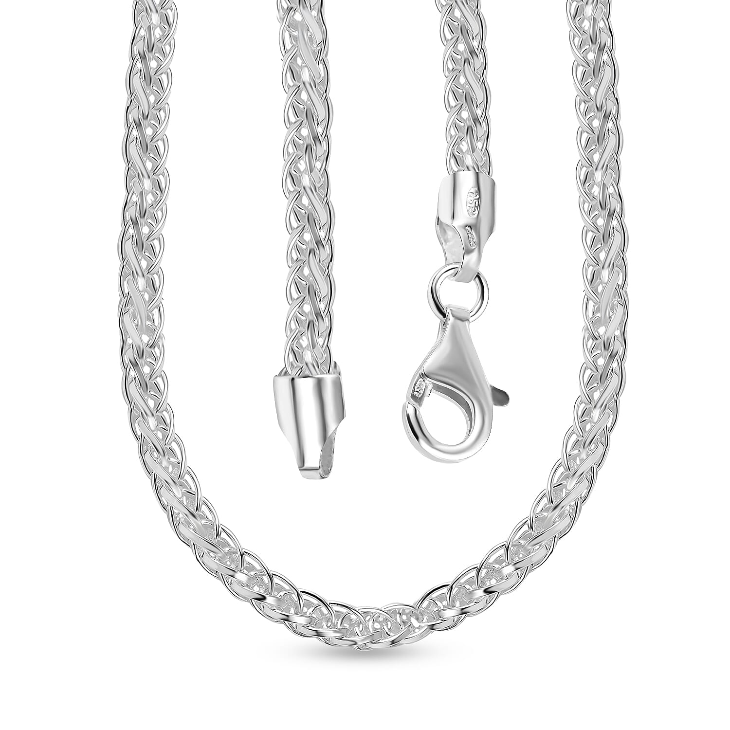 JCK Vegas - Sterling Silver Spiga Necklace (Size - 22), Silver Wt. 32.50 Gms 1 Troy Ounce