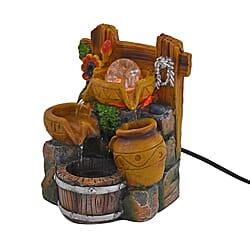 Elephant Waterwheel Pattern Fountain (Size 20x15x13 cm) - Multi