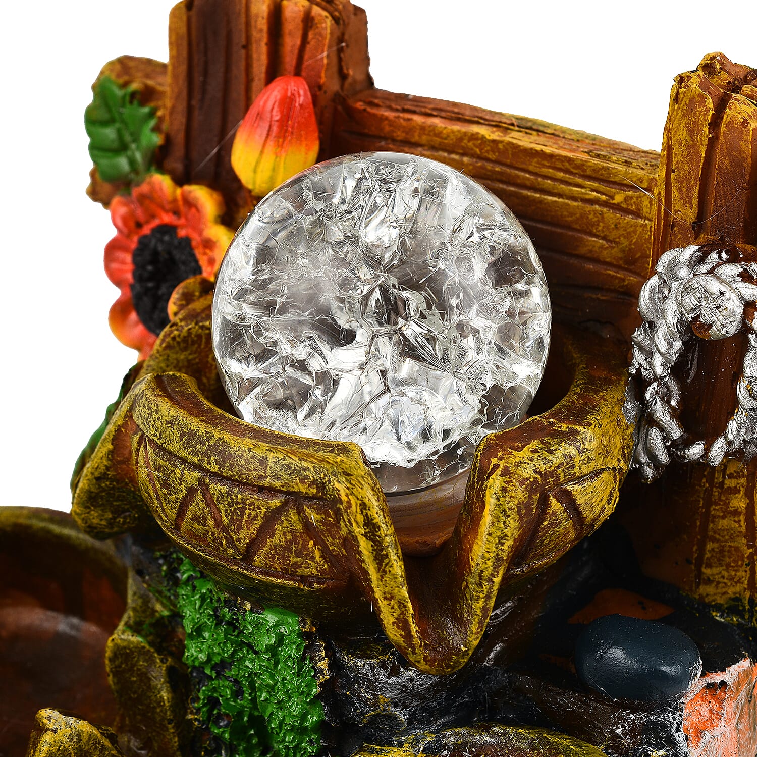 Sunflower Pattern Fountain (Size 20x16x15 cm) - Multi