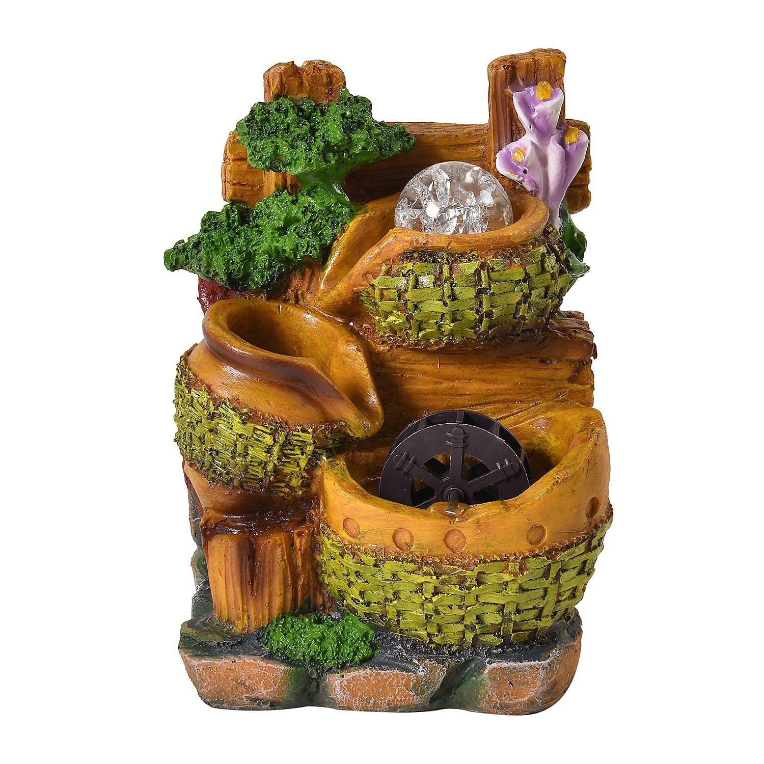 Waterwheel Pattern Fountain (Size 20x16x13 cm) - Multi