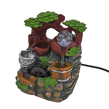 Tree - Waterwheel Pattern Fountain (Size 20x16x12 cm) - Multi