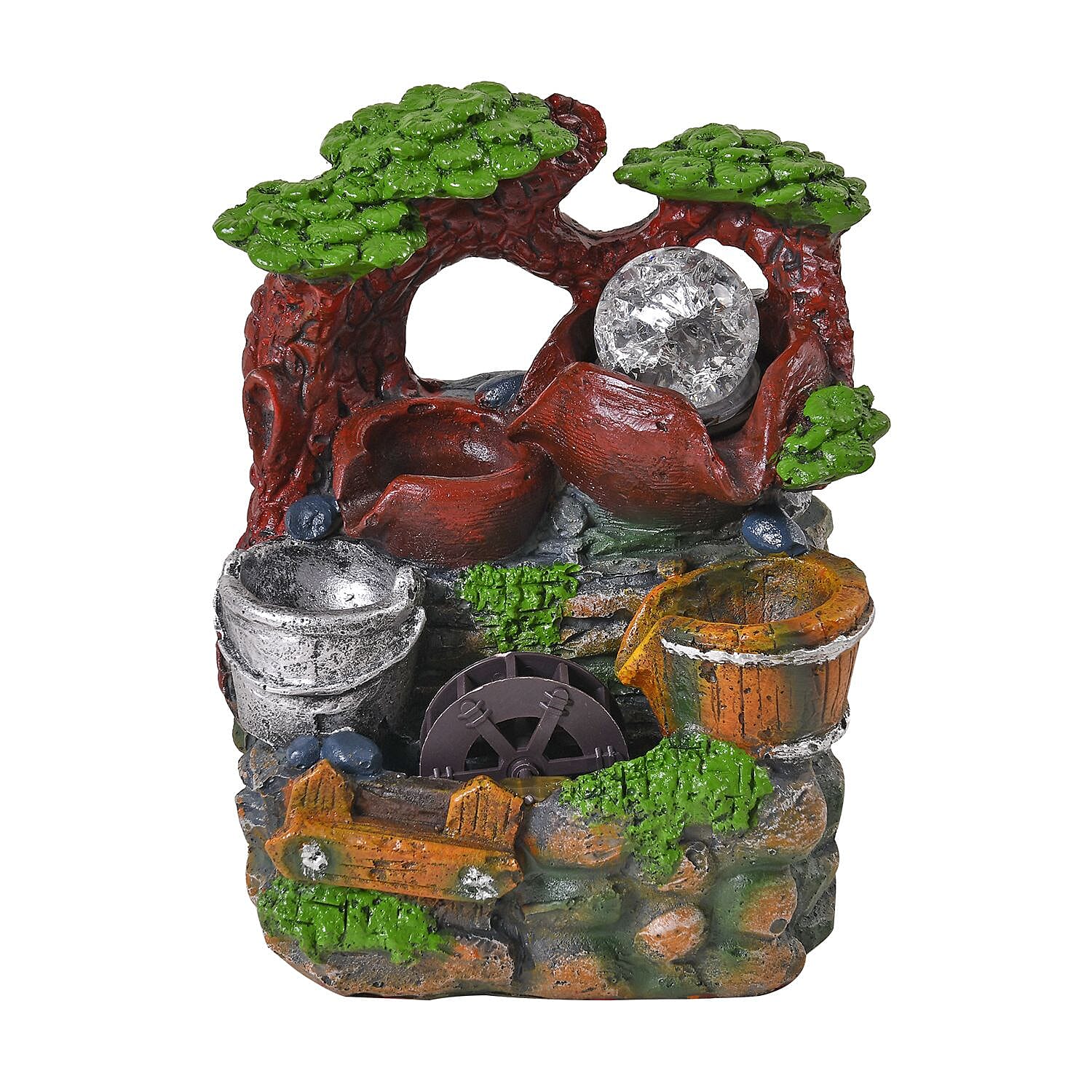 Tree - Waterwheel Pattern Fountain (Size 20x16x12 cm) - Multi