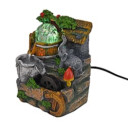 Elephant Waterwheel Pattern Fountain (Size 20x15x13 cm) - Multi