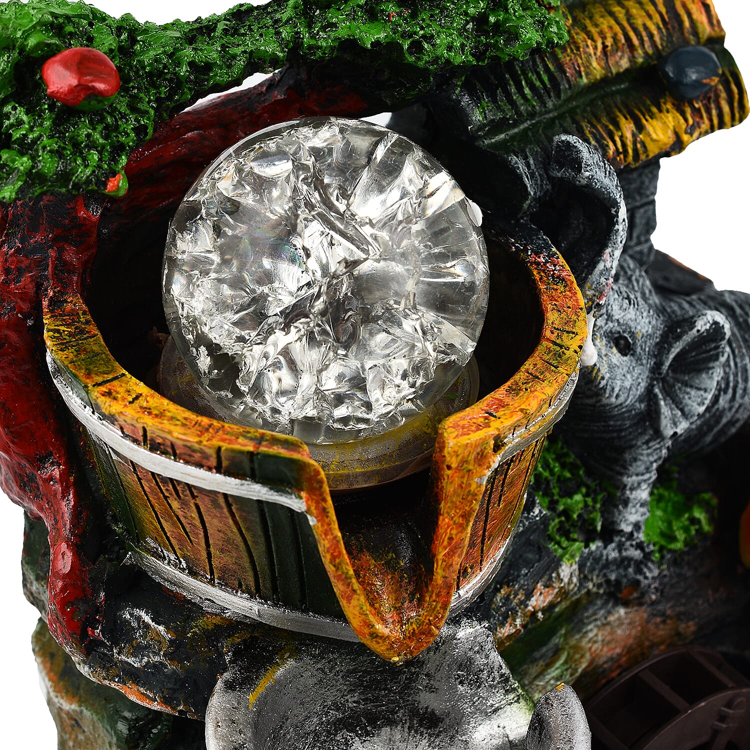 Elephant Waterwheel Pattern Fountain (Size 20x15x13 cm) - Multi