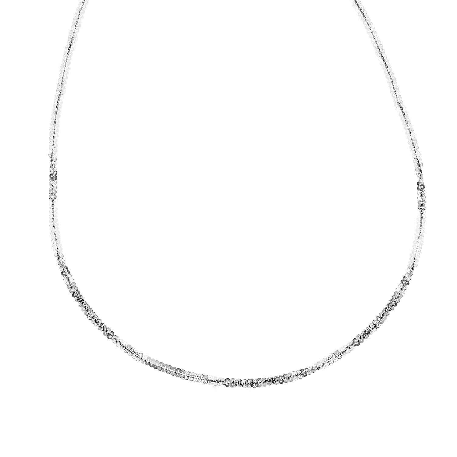 Vicenza Close Out- Sterling Silver Diamond Cut Rock Chain (Size - 30).