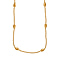 Vicenza Closeout - Yellow Gold Overlay Sterling Silver Station Oval Necklace (Size - 18)