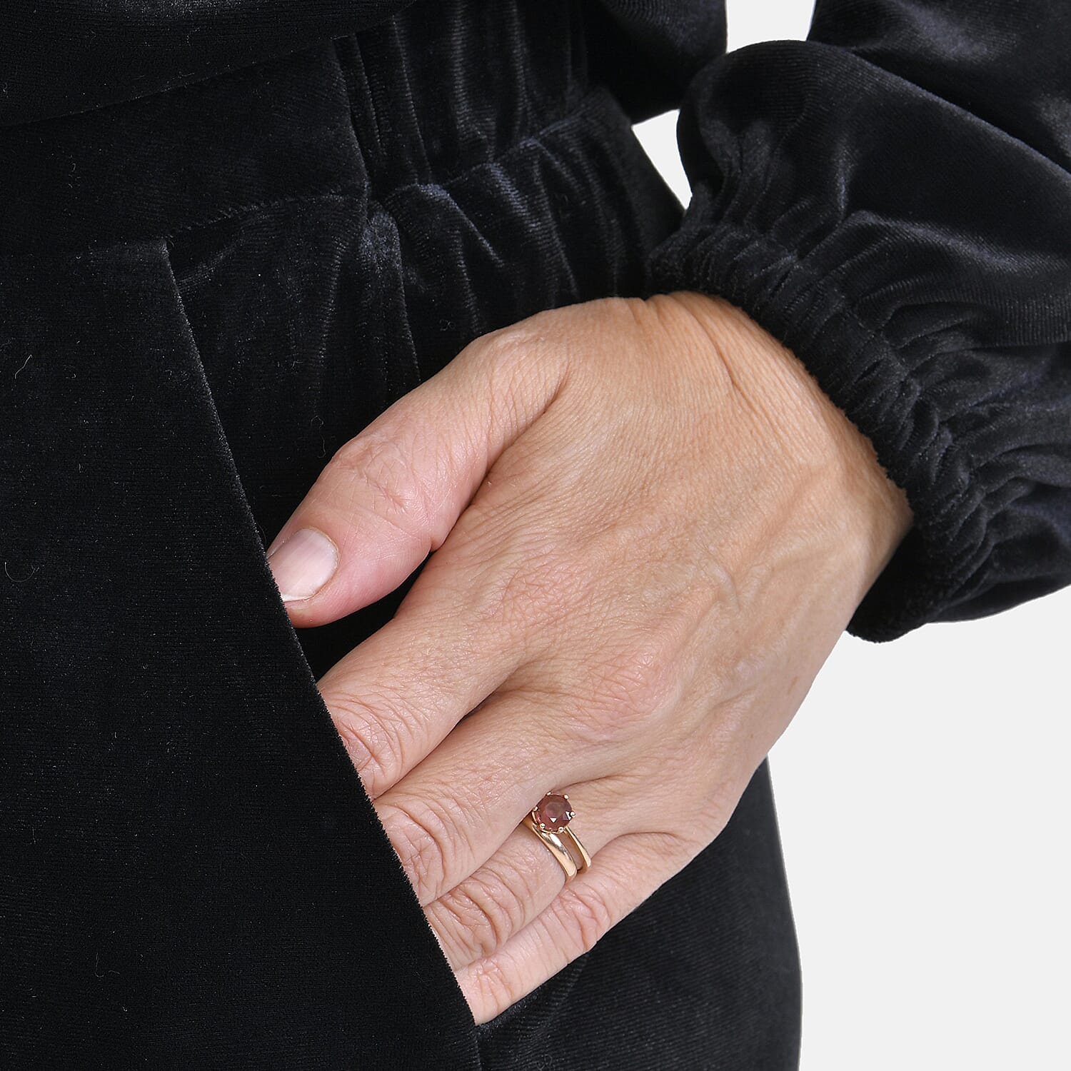 Tamsy Velvet Trousers - Black