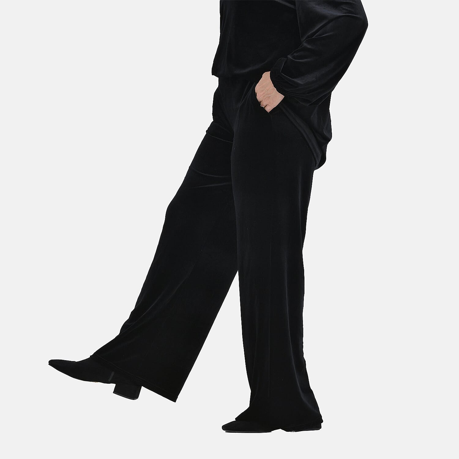 Black Velvet Trousers (Size M)