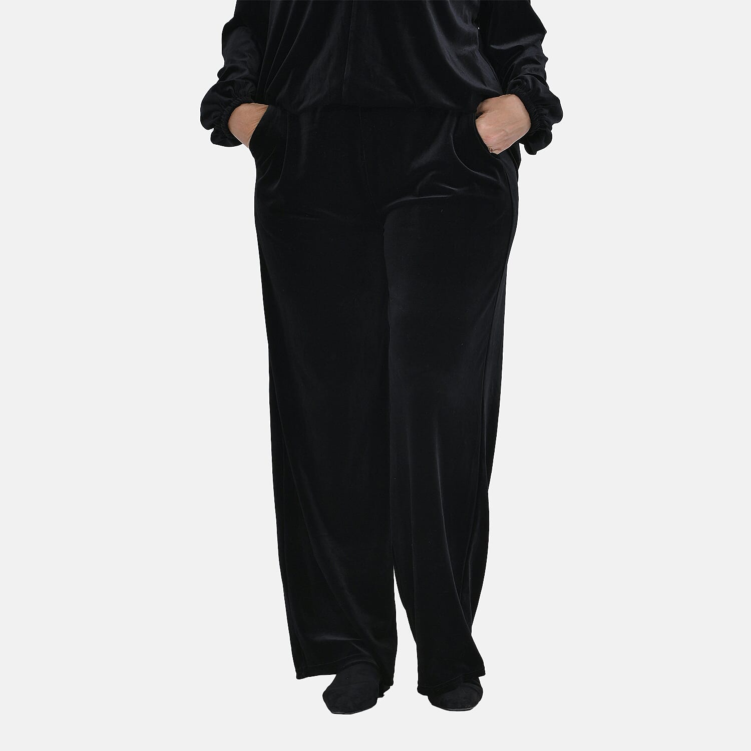 Black Velvet Trousers (Size L)