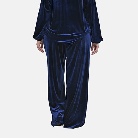 Blue Velvet Trousers (Size XXL)