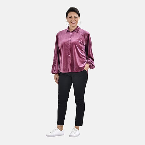 First Time Launch - Classic Purple Velour Shirt (Size S, 8 - 10)