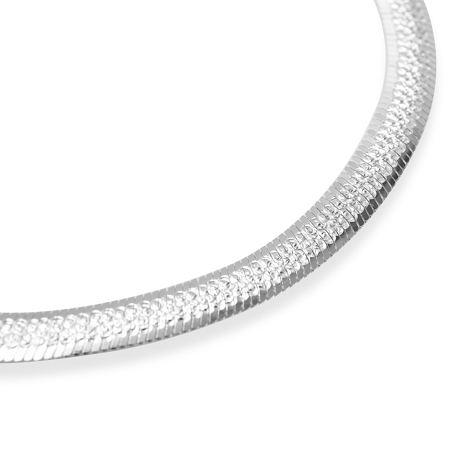CloseOut Deal-Sterling Silver HerringBone Bracelet (Size - 7.5)