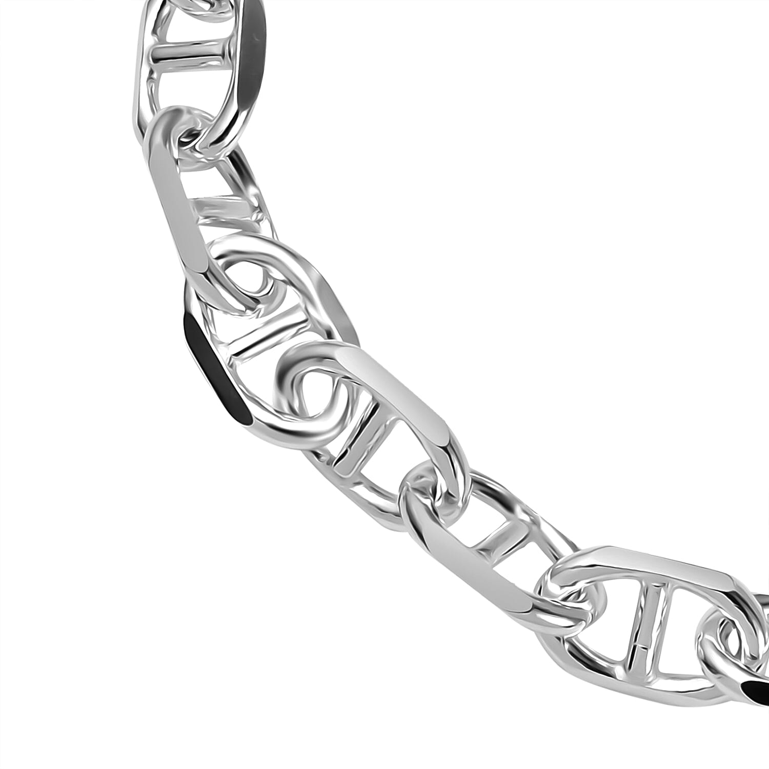 La Bella - Sterling Silver Mariner Bracelet (Size - 7.5), Silver Wt. 9.44 Gms