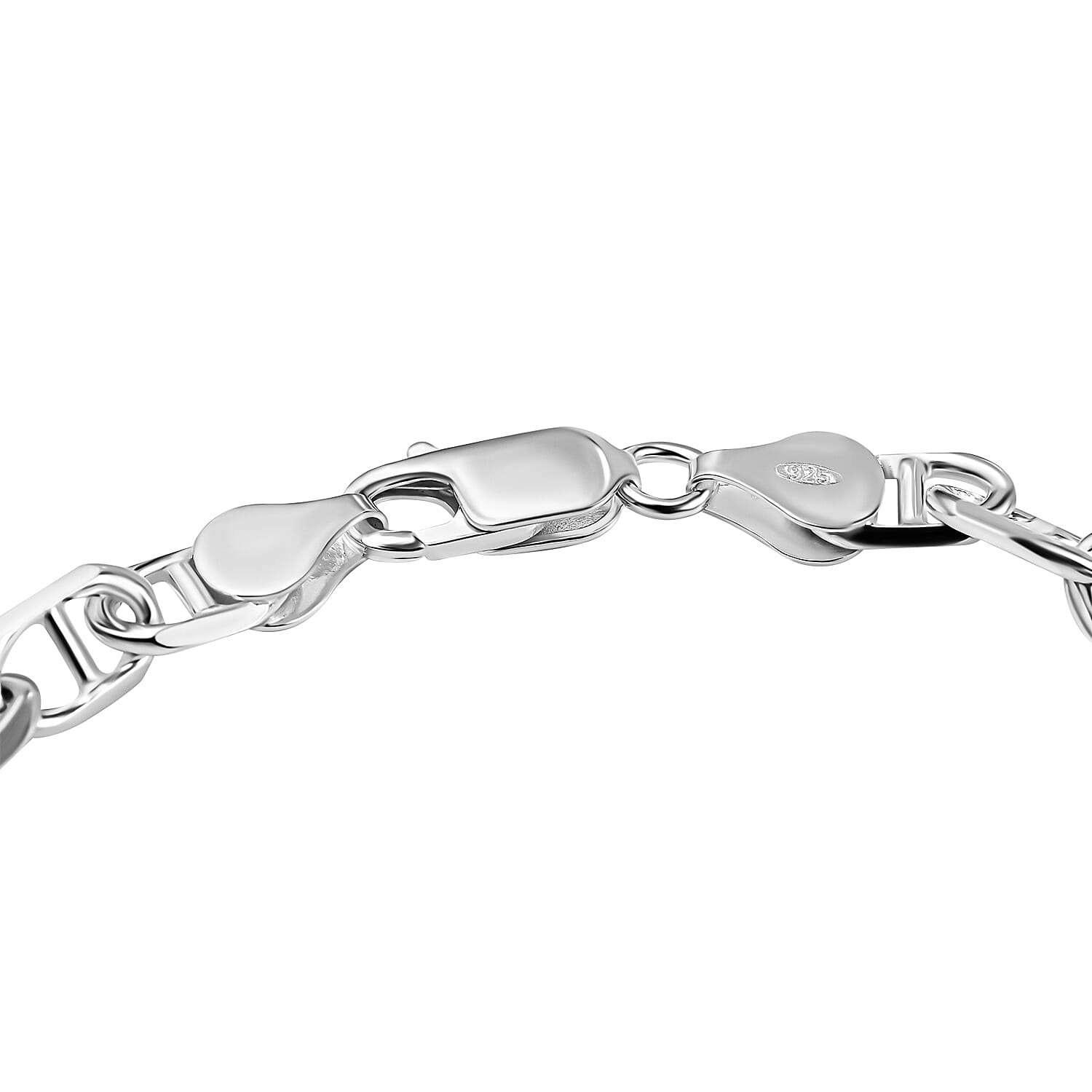 La Bella - Sterling Silver Mariner Bracelet (Size - 7.5), Silver Wt. 9.44 Gms