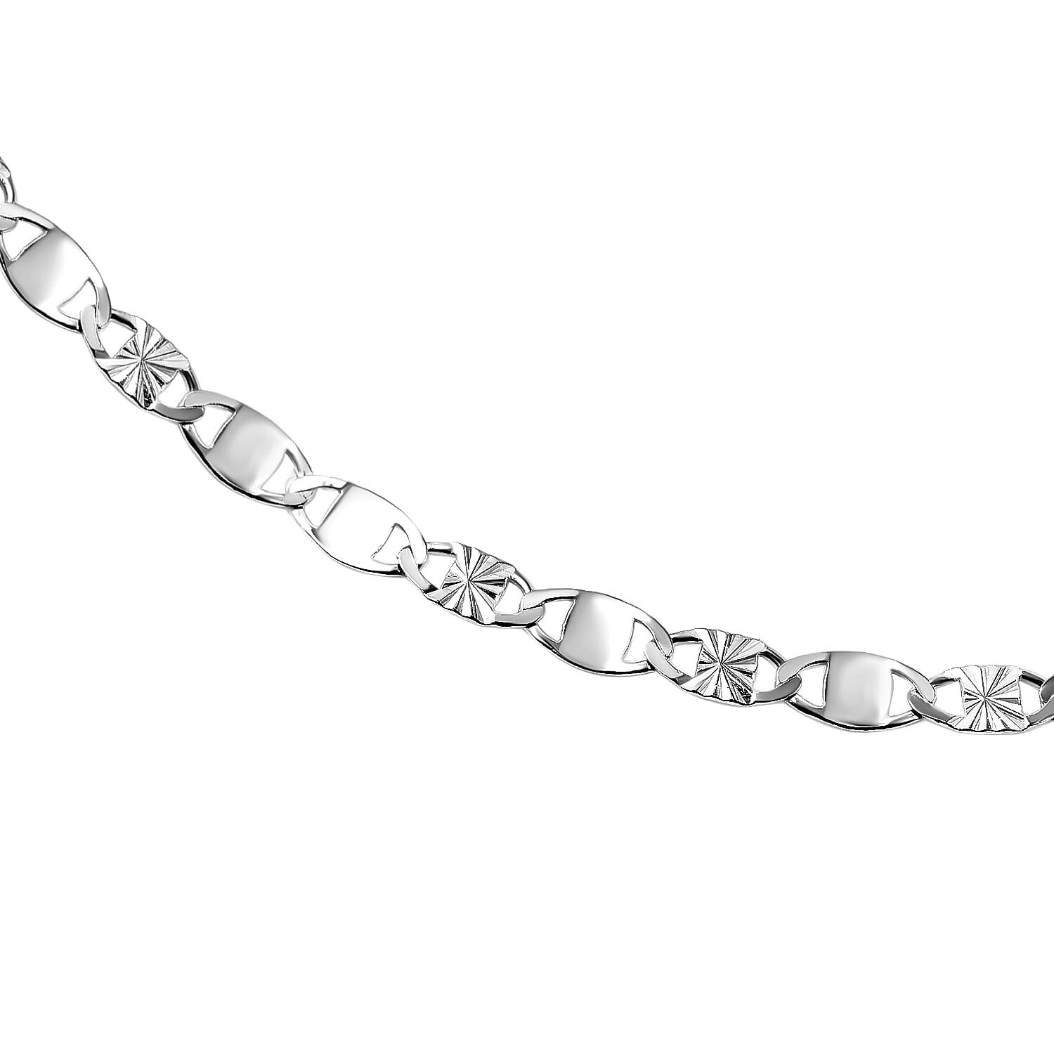 Designer Inspired - Italian Made Sterling Silver  Bracelet (Size - 7.5)