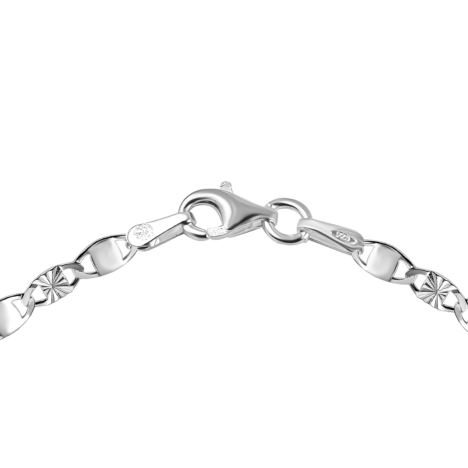 Designer Inspired - Italian Made Sterling Silver  Bracelet (Size - 7.5)