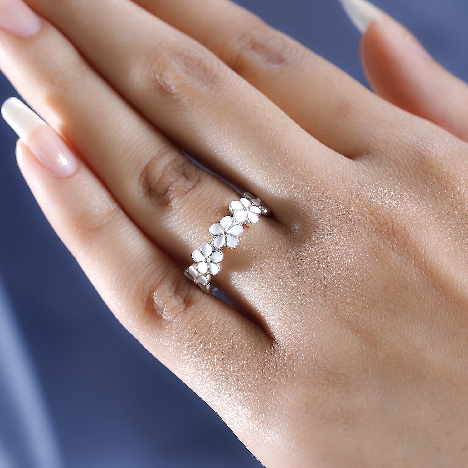 Sterling Silver Floral Ring