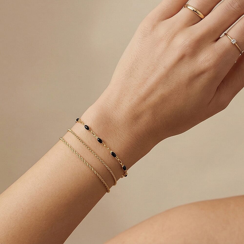 9K Yellow Gold  Bracelet (Size - 7),  Gold Wt. 0.32 Gms