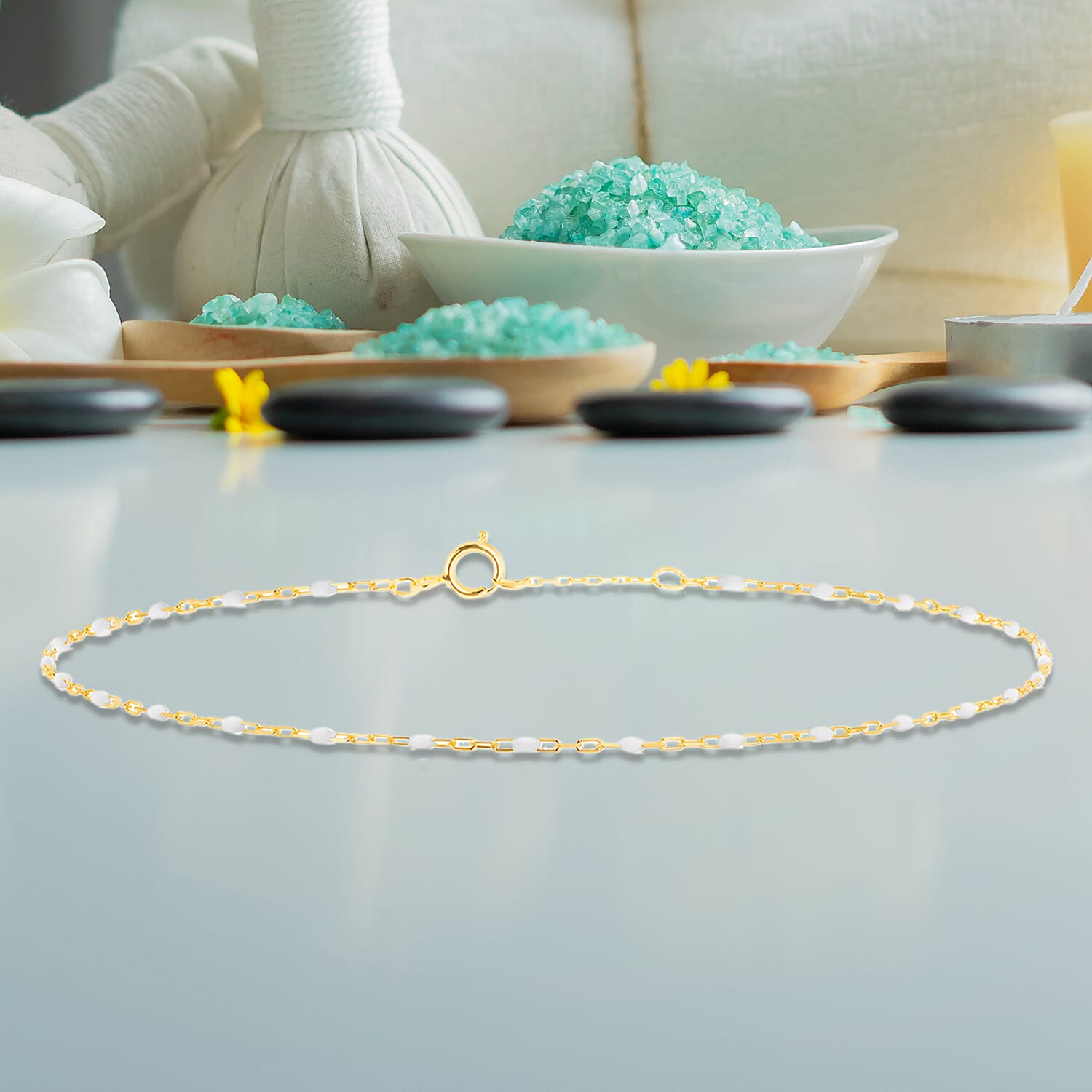 9K Yellow Gold  Bracelet (Size - 7),  Gold Wt. 0.32 Gms