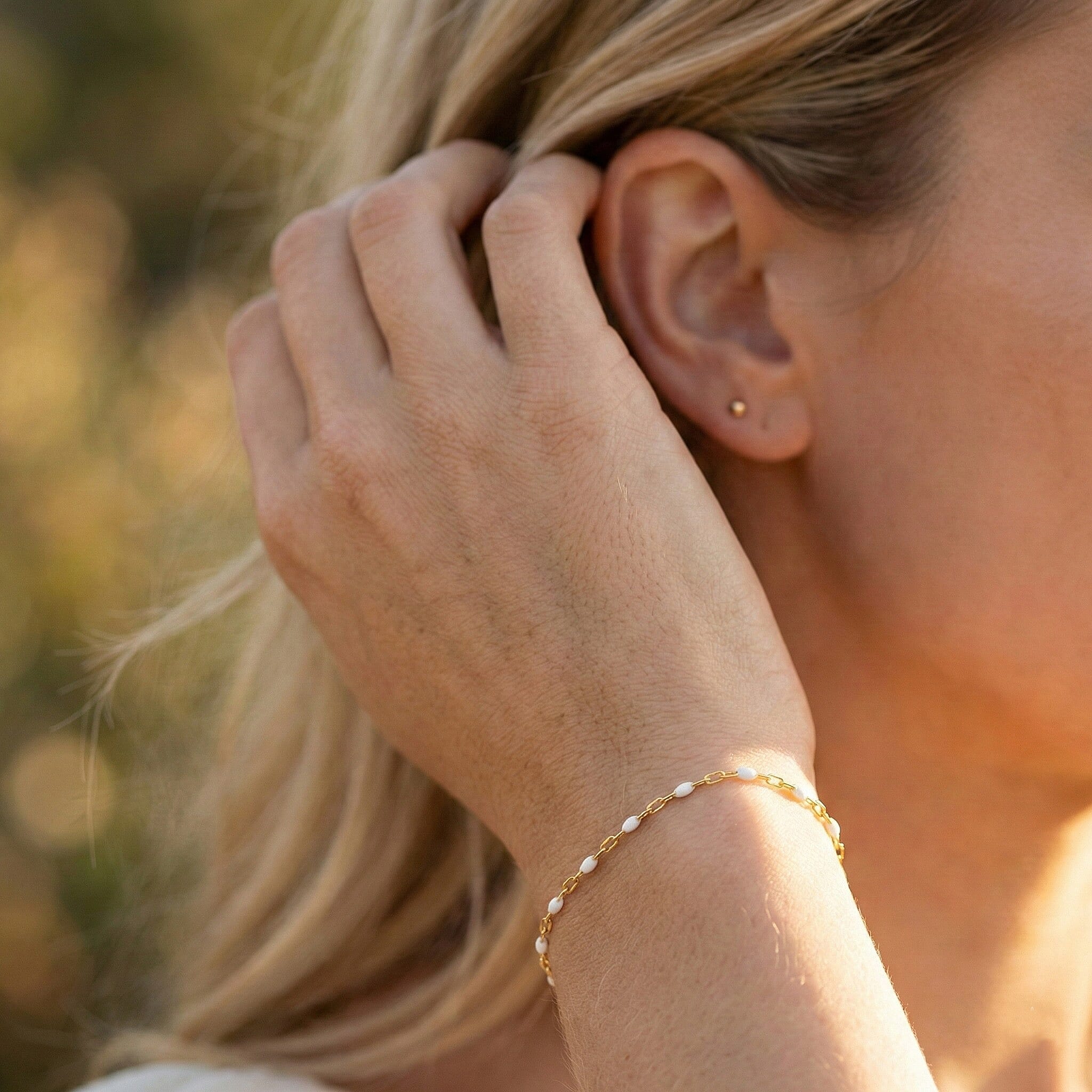 9K Yellow Gold  Bracelet (Size - 7),  Gold Wt. 0.32 Gms