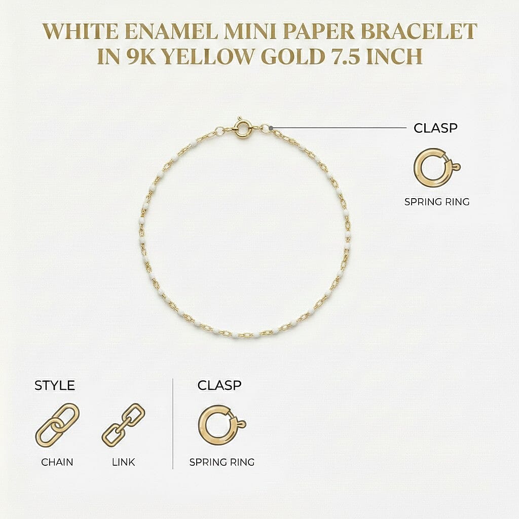 9K Yellow Gold  Bracelet (Size - 7),  Gold Wt. 0.32 Gms