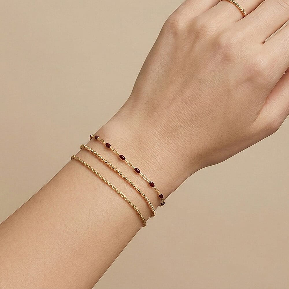 9K Yellow Gold  Bracelet (Size - 7),  Gold Wt. 0.32 Gms