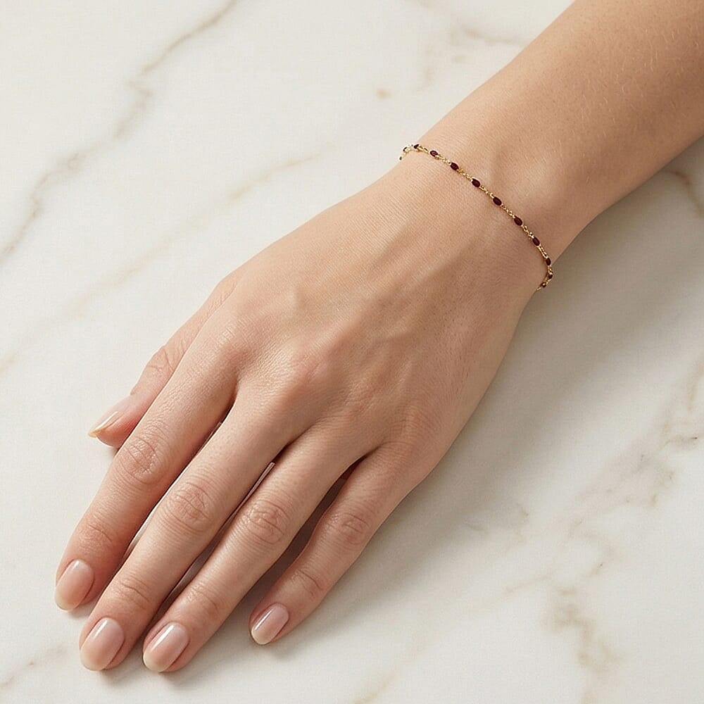 9K Yellow Gold  Bracelet (Size - 7),  Gold Wt. 0.32 Gms