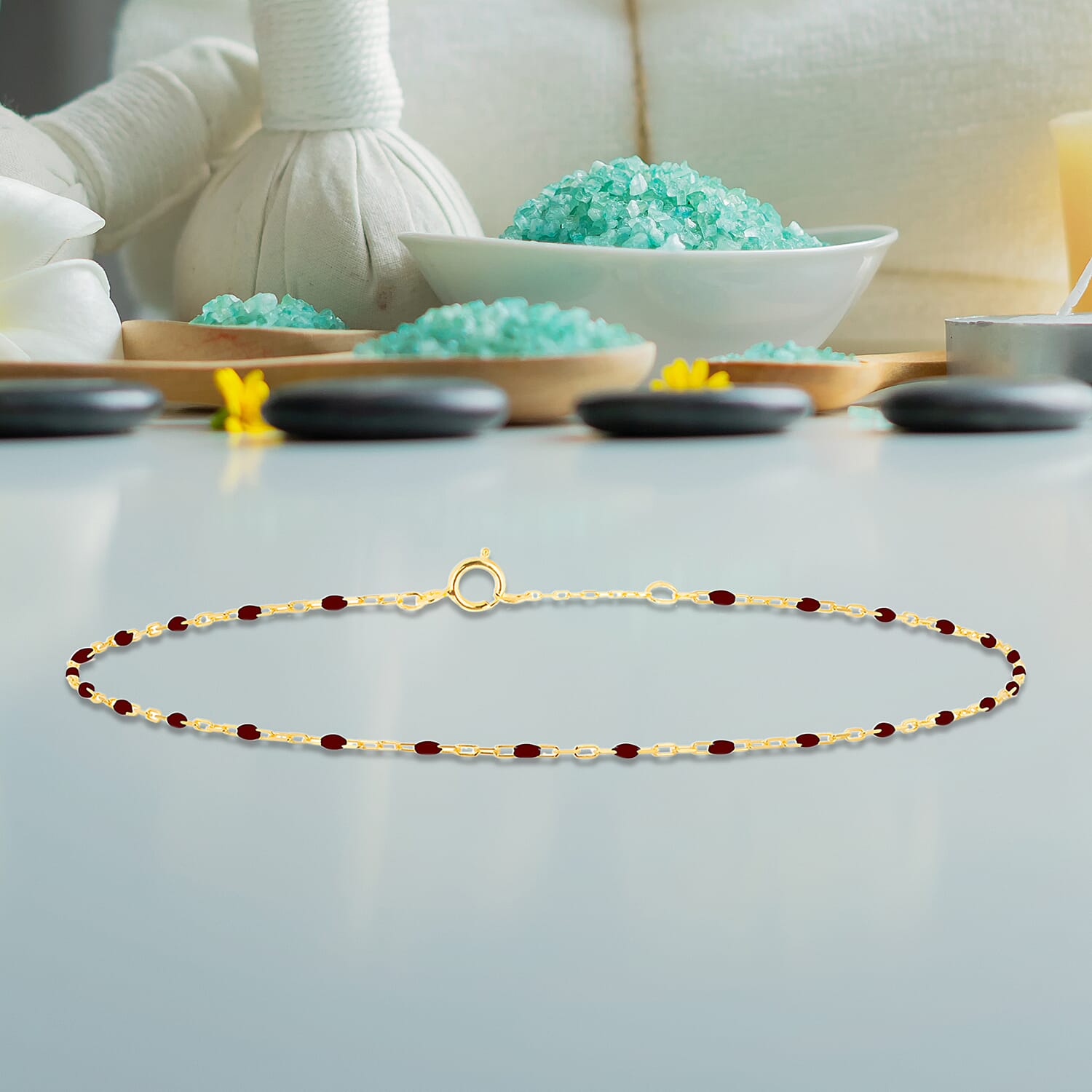 9K Yellow Gold  Bracelet (Size - 7),  Gold Wt. 0.32 Gms