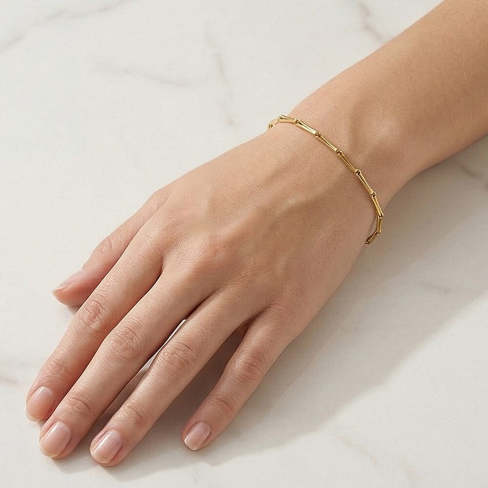 9K Yellow Gold  Bracelet (Size - 7),  Gold Wt. 0.6 Gms