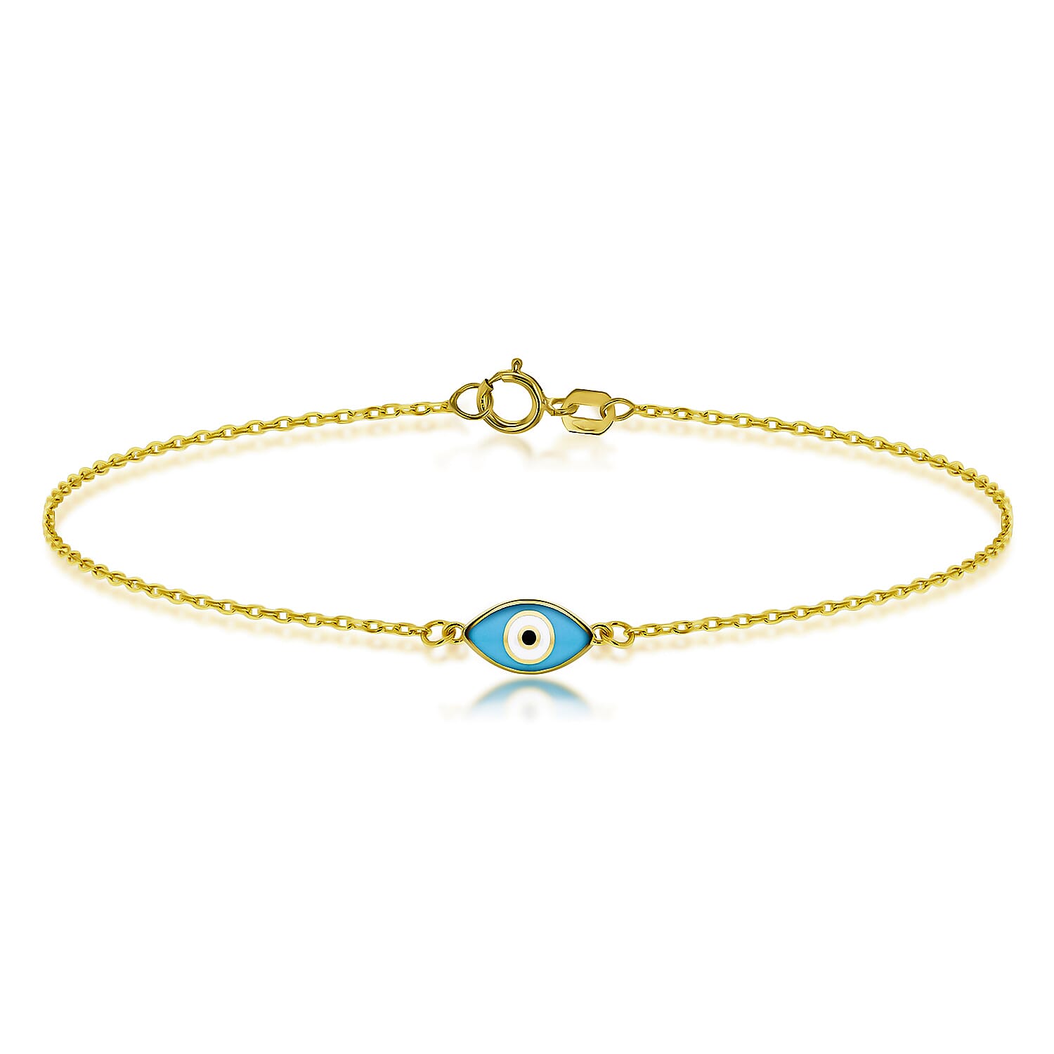 Solid gold evil sale eye bracelet