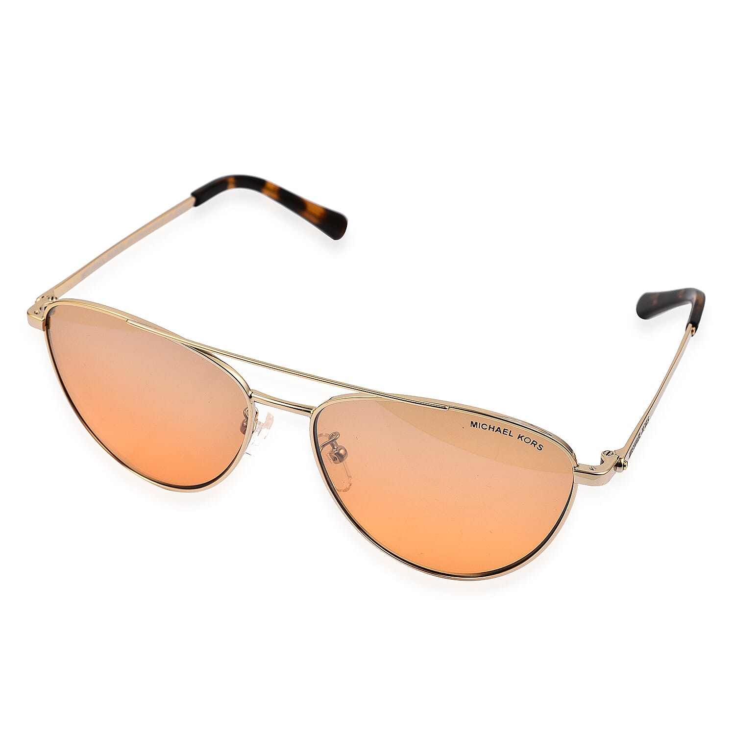 Designer Closeout Buy- MICHAEL KORS Sunglasses Pilot Shape Metal Sunglasses - Gold