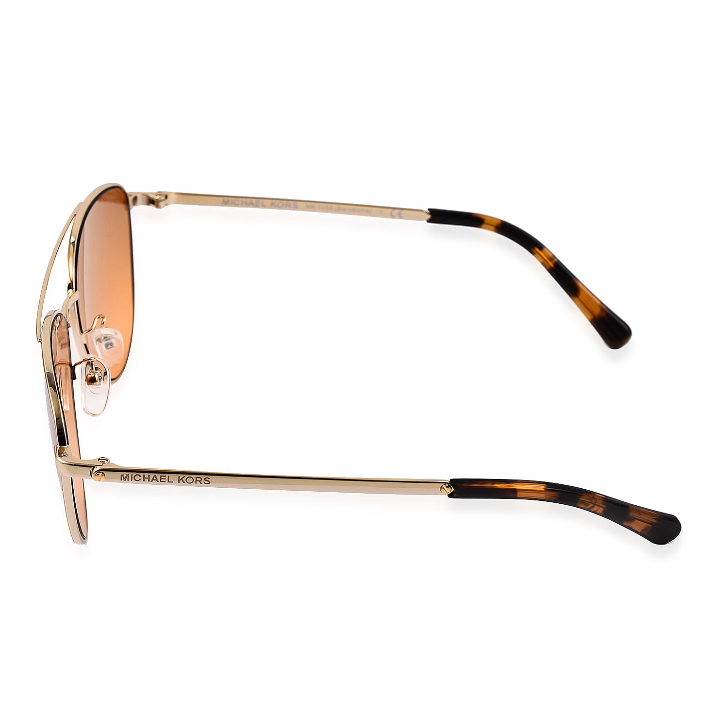 Designer Closeout Buy- MICHAEL KORS Sunglasses Pilot Shape Metal Sunglasses - Gold