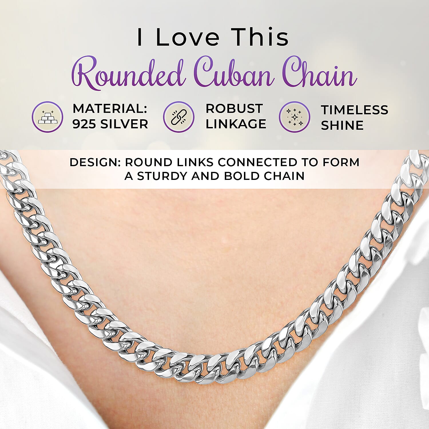 Sterling Silver Chain (Size - 20),  Silver Wt. 57.6 Gms