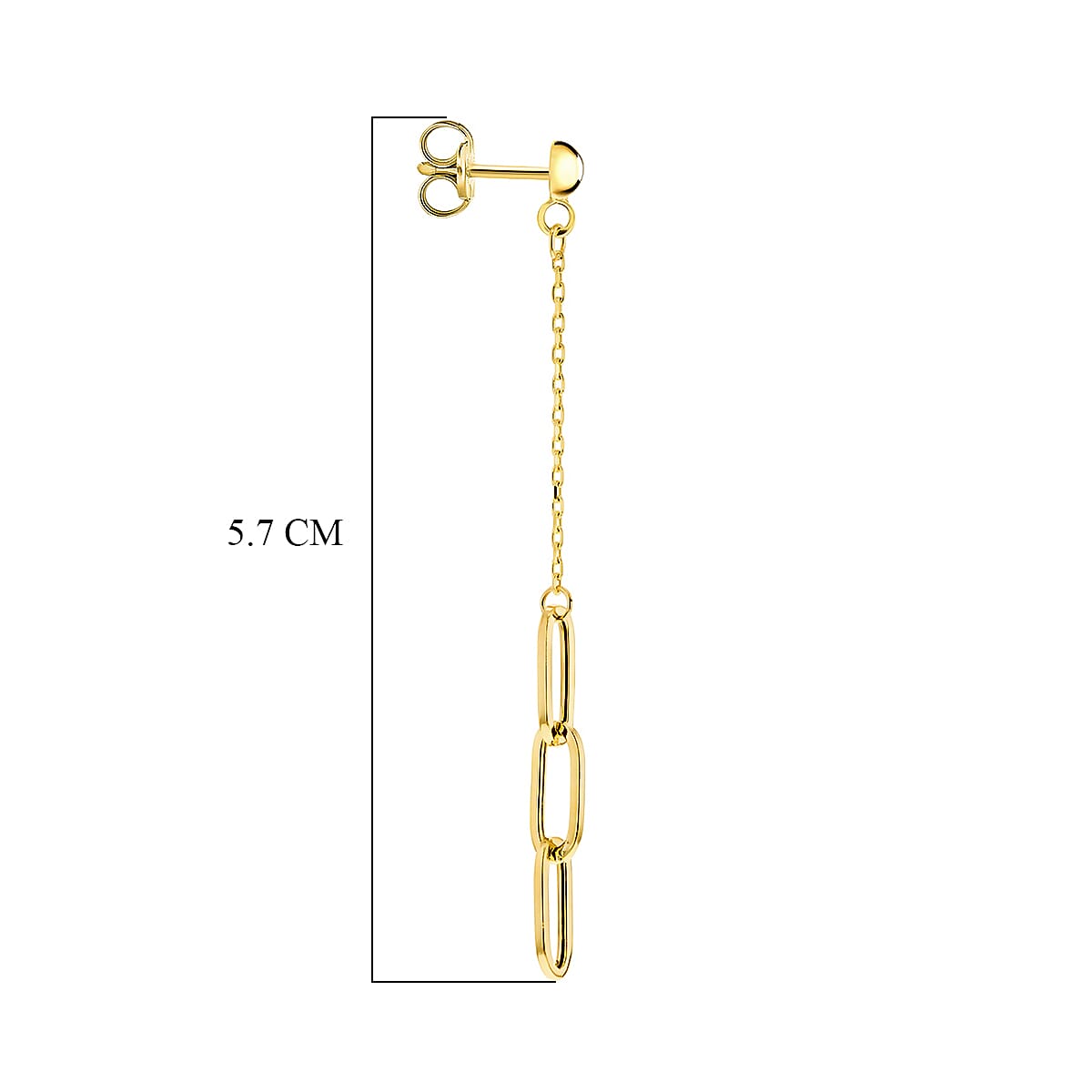9K Yellow Gold  Earring,  Gold Wt. 1.1 Gms