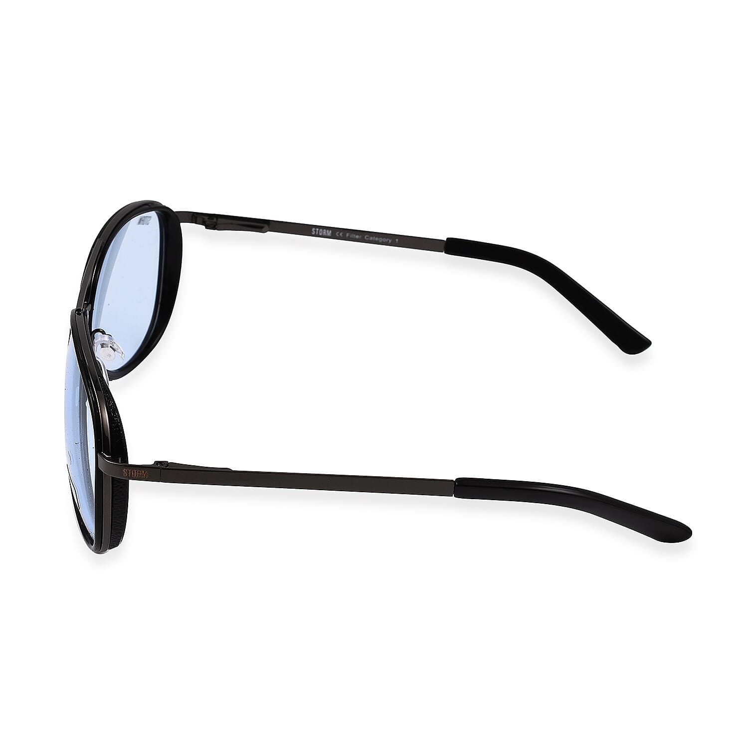 Aviator with Blue Lenses - Black