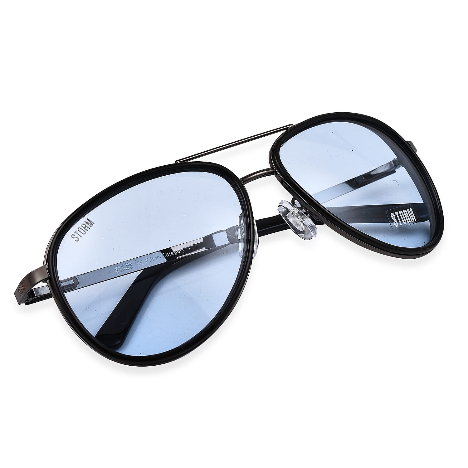 Aviator with Blue Lenses - Black