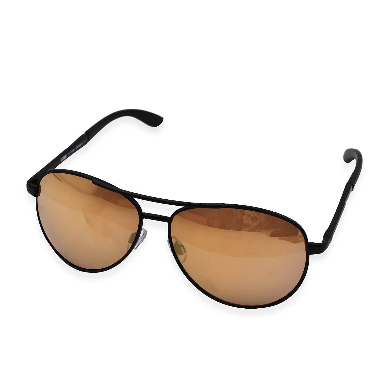 Aviator with Flash Blue Lenses - Black