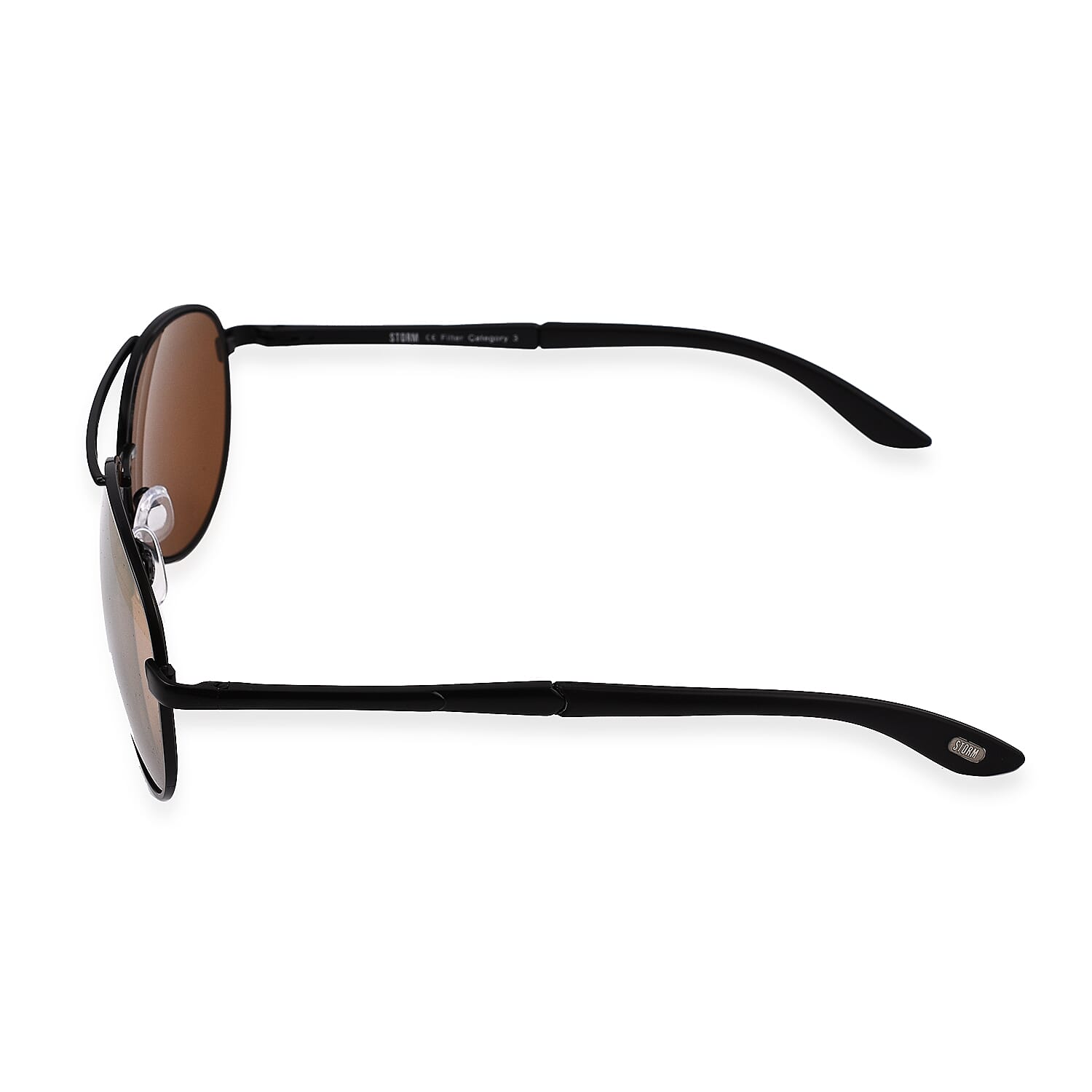 Aviator with Flash Blue Lenses - Black