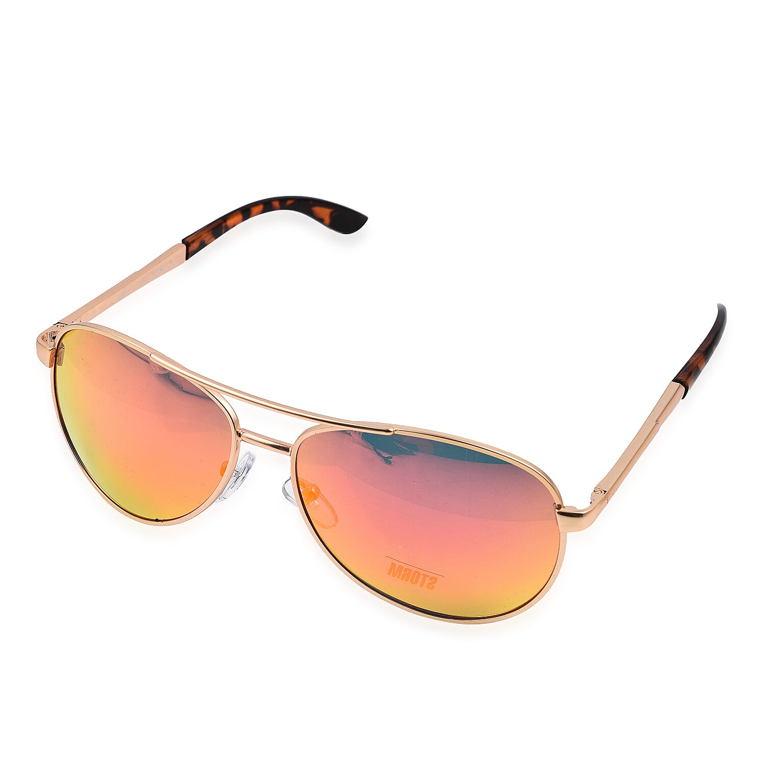 Closeout Deal Storm Aviator with Multicolour Flash Lenses - Gold