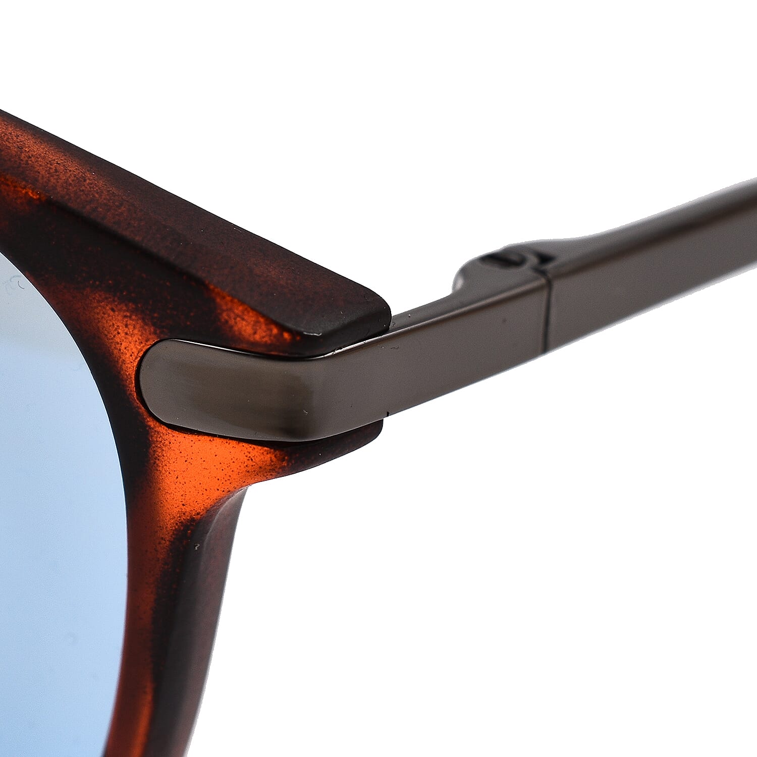 Closeout Deal Storm Retro Panto Sunglasses with Blue Lenses - Tortoise